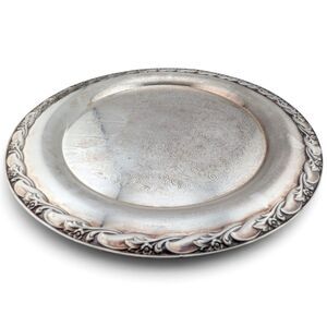 "Exquisite" Rogers & Bro 4672 Silver-plate Oval Serving Platter 15" Floral Rim
